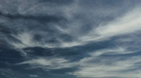 4K Time Lapse of Feathery Cirrus Clouds at 30,000 Feet 스톡 동영상 54717670