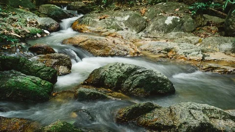 4k time lapse of a flowing river water 4096 X 2304 High Quality Stock Footage 87771375
