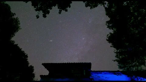 4k time lapse footage of many meteors flying through night sky Stock Footage 285106744