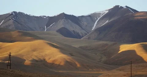 4K Time Lapse Footage Sunset Shadows in Mountains Stock Footage 55860104