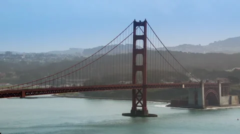 4k time lapse of the Golden Gate bridge with zoom Stock Footage 46682260
