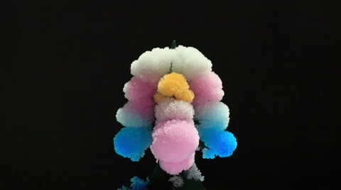 4K time lapse of growing crystals, close-up. Stock Footage 41776175