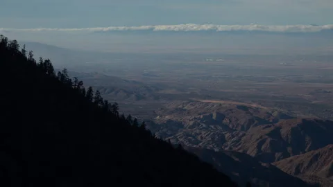 4K time lapse high angle view of Antelope Valley from the San Gabriel Mountains Stock Footage 163763284