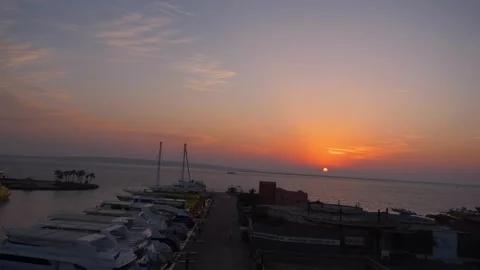 4K time lapse of Hurghada, New marina in the Red Sea, Egypt Stock Footage 231622009