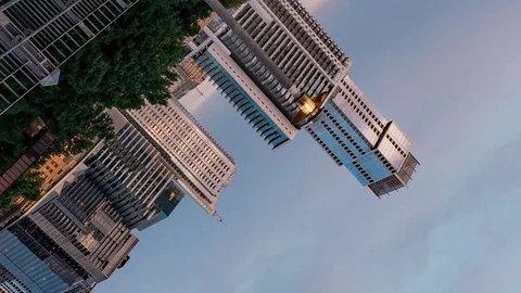 4K Time Lapse Independent Hyperlapse Lamar Bridge Sunrise Flip Upside Down Stock Footage 113622167