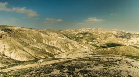 4K time lapse of Judaean Desert is a desert in Israel and the West Bank that Stock Footage 47328562