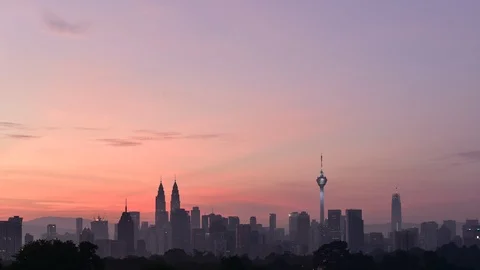 4K time lapse of Kuala Lumpur city in in the morning sunrise Video stock 89165688
