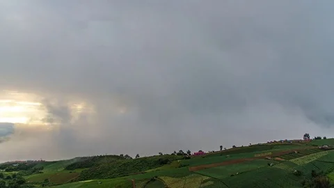 4k Time Lapse Landscape Phu Thap Boek Stock Footage 74280633