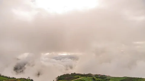 4k Time Lapse Landscape Phu Thap Boek Stock Footage 74282144
