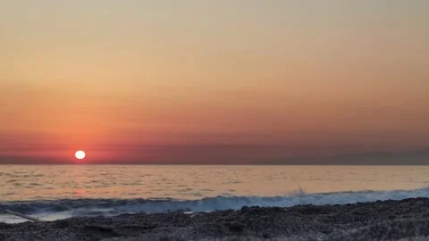 4K time lapse of majestic scenery of sunset or sunrise over the ocean. Stock Footage 213915973
