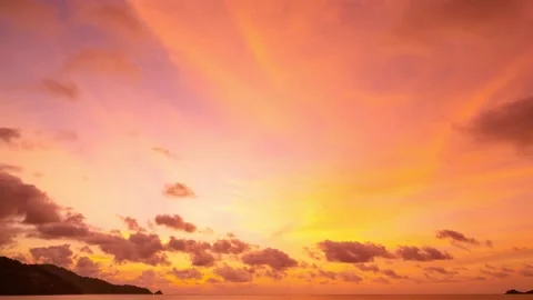 4K Time lapse of Majestic sunset or sunrise landscape Amazing light of nature Stock Footage 155775050