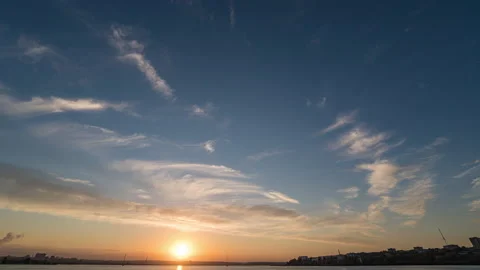 4K Time lapse of Majestic sunset or sunrise landscape Amazing light of nature Stock Footage 222211174