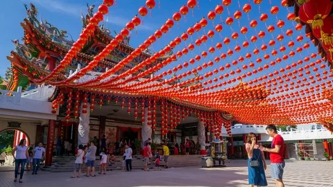 4K Time lapse of Malaysian praying for prosperity at Chinese temple Stock Footage 101499389