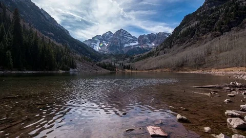 4k Time Lapse of Maroon Bells Stock Footage 78651008