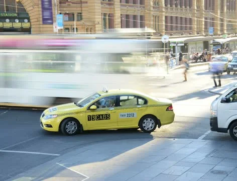 4K, Time lapse of Melbourne Flinders Street Crossing point Stockbeeldmateriaal 20466297