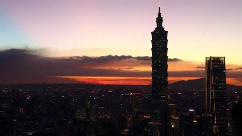 4K Time-lapse of The modern city Taipei 24fps (3) Stock Footage