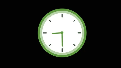 4k Time lapse modern clock icon animated with drop shadow. Stock Footage 153718029