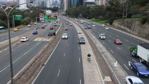 4k time lapse of Motorway 1 in North Sydney at sunset. Stock Footage 134875534