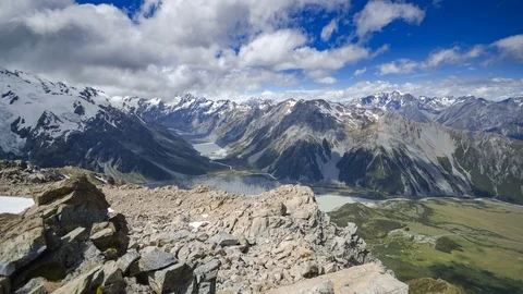 4K Time-lapse of Mount Cook and Hooker Valley in New Zealand Stock Footage 101262081
