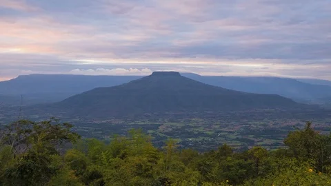4K Time lapse of Mountain named as Fuji mountain at Loei province Stock Footage 122817803