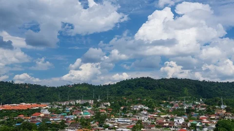 4K Time lapse of moving clouds over Ampang city in Kuala Lumpur, Malaysia. Stock Footage 89148158