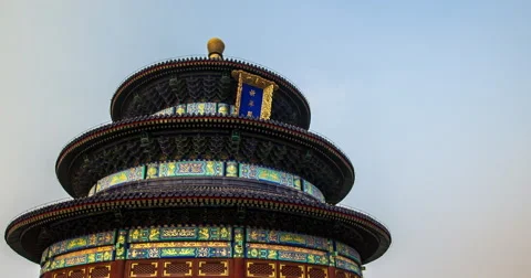4K time lapse moving towards the Temple of Heaven in Beijing Vídeo Stock 42244463