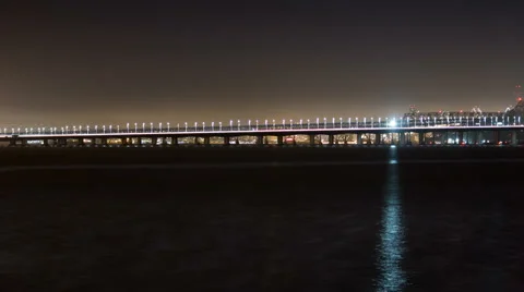 4k time lapse of the new span of the San Francisco Bay Bridge n. view Video stock 42604513