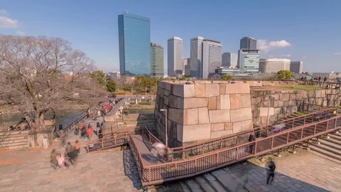 4K Time lapse of  Osaka  Modern Osaka City of Japan ,City of concept Video stock 123994932