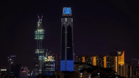 4K Time lapse over down town Kuala Lumpur Stock Footage 124592743