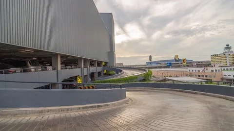 4k Time Lapse Parking ramp Stock Footage 74251854
