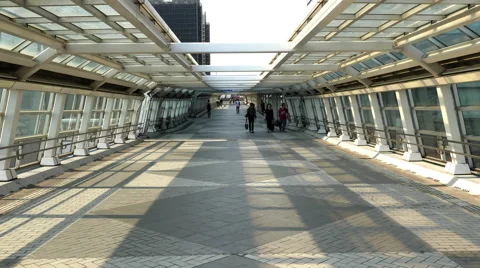 4K - Time Lapse of People on Pedestrian Walkway  - Tokyo Japan Stock Footage 45994460