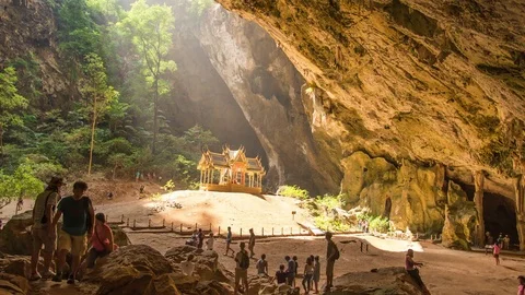 4k Time Lapse Phraya Nakhon Cave, Khao Sam Roi Yot Stock Footage 74220690