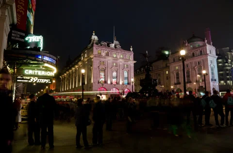 4k Time Lapse of Piccadilly Circus Square, London Vídeo Stock 28298012