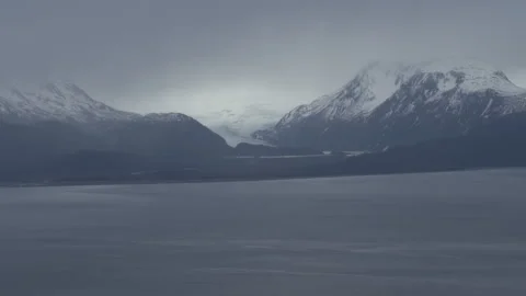 4K time lapse of rain at the Grewingk Glacier and Kachemak Bay in Alaska Stock Footage 242467022