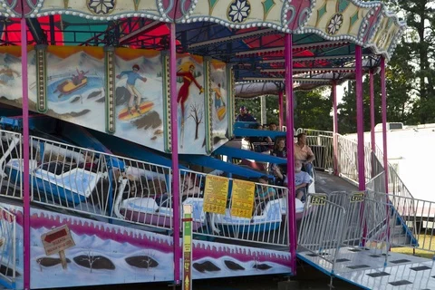 4k time lapse of a ride at the fair Stock Footage 89422379