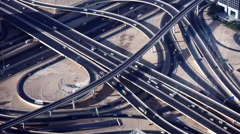 4K Time Lapse of Road Traffic Highway Stock Footage 57192633
