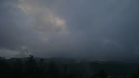 4K Time lapse of running clouds and mist over Ooty Tamil Nadu India Stock Footage 285233884