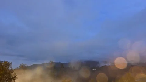 4K Time lapse of running clouds and mist over Fern Hills Stock Footage 285233933