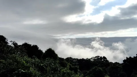 4K Time lapse of running clouds and looking like cotton clouds Stock Footage 286363833