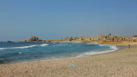 4K Time Lapse - Seascape - Caesarea National Park Israel Vidéo 75691391
