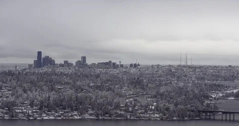 4K Time-lapse of Seattle Snowstorm in 2019 Stock Footage 103196140