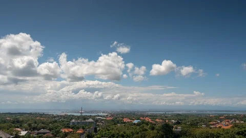 4K time lapse shot of cloud moving above Bali Stock Footage 108043457