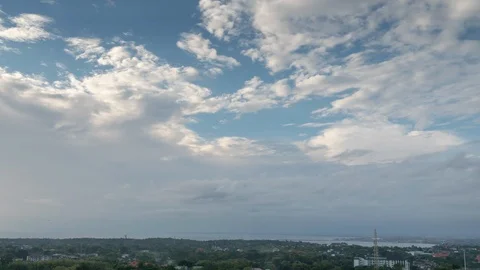 4K time lapse shot of cloud moving above Bali Stock Footage 108045917