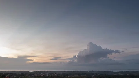 4K time lapse shot of cloud moving above Bali Stock Footage 108058504