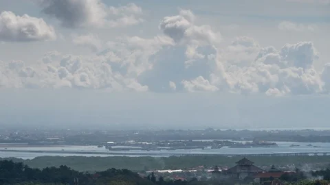 4K time lapse shot of cloud moving above Bali Stock Footage 108059413