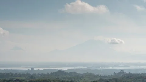 4K Time lapse shot of Mount Agung Stock Footage 108051093