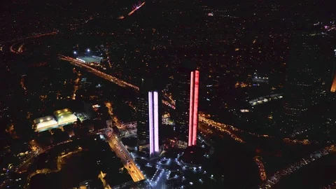 4K Time Lapse Shot at Night of Istanbul Turkey Video stock 122363029