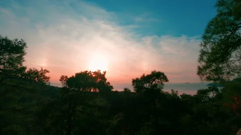 4K Time Lapse Shot of Prince Islands in Marmara Sea Istanbul at Sunset Video stock 122363004