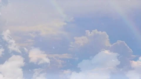 4k Time Lapse Sky And Rainbow Against A  