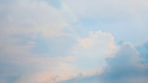 4k Time Lapse sky and rainbow Beautiful in morning on nature background Stock Footage 237852440